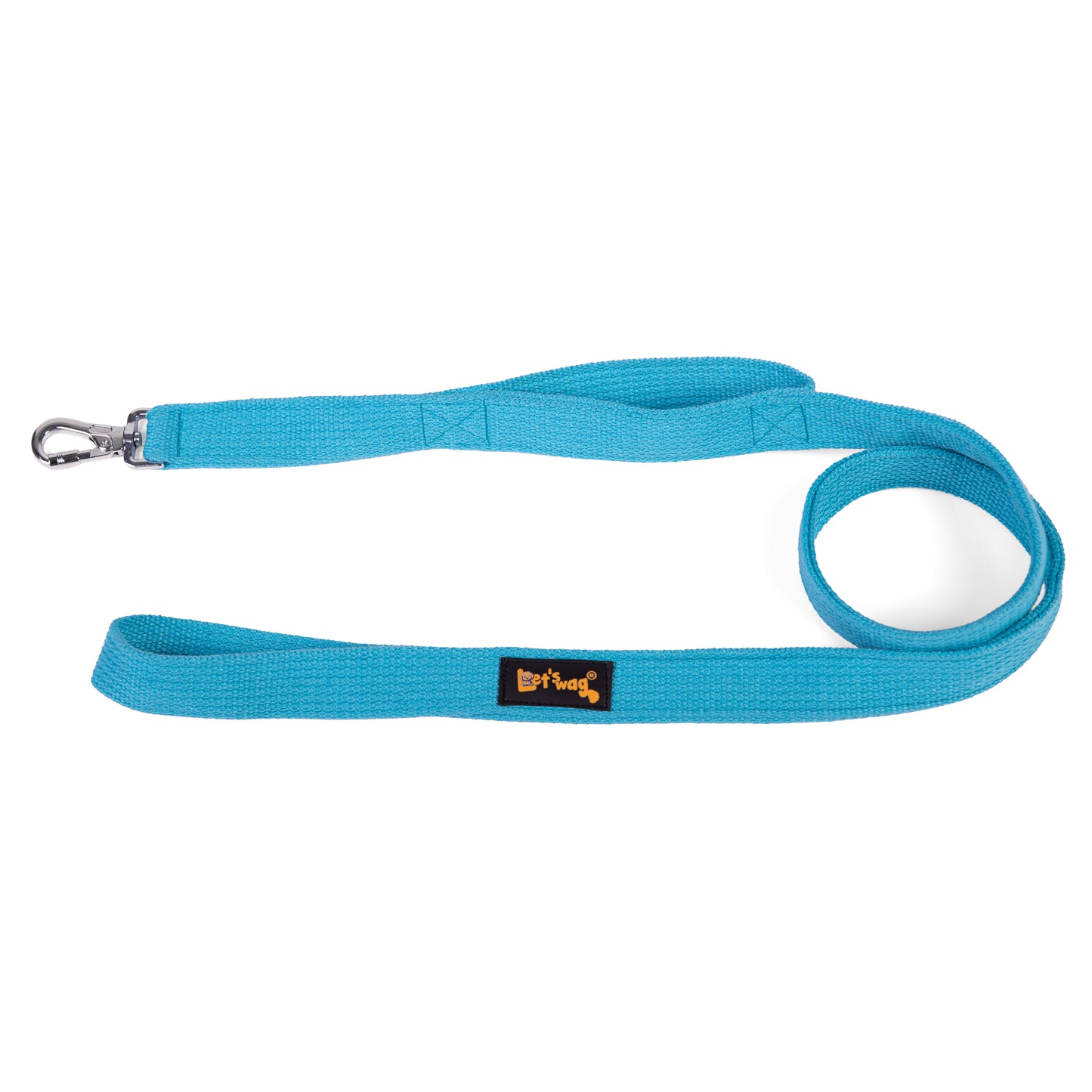 Double Handle Fabric Leash – Cobalt Blue