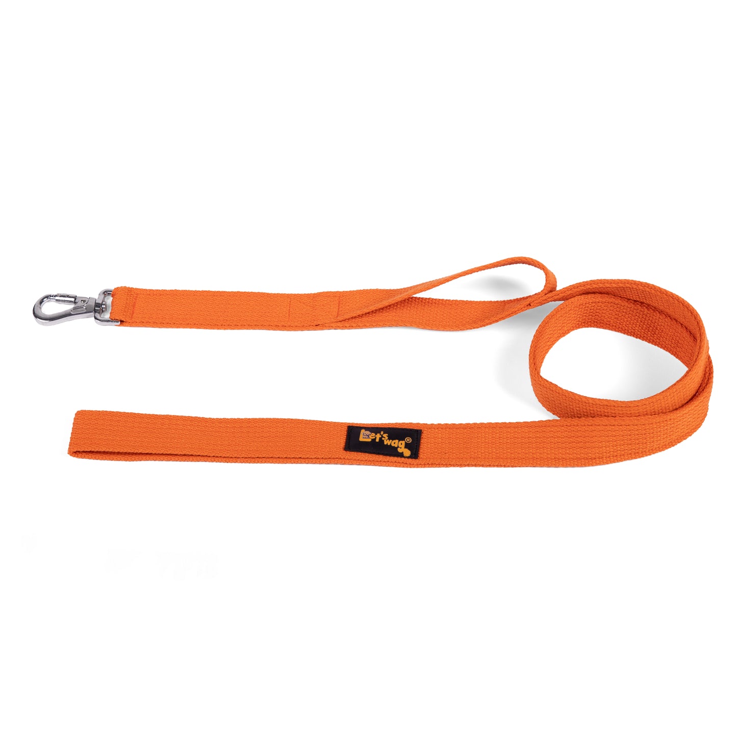 Double Handle Fabric Leash – Orange