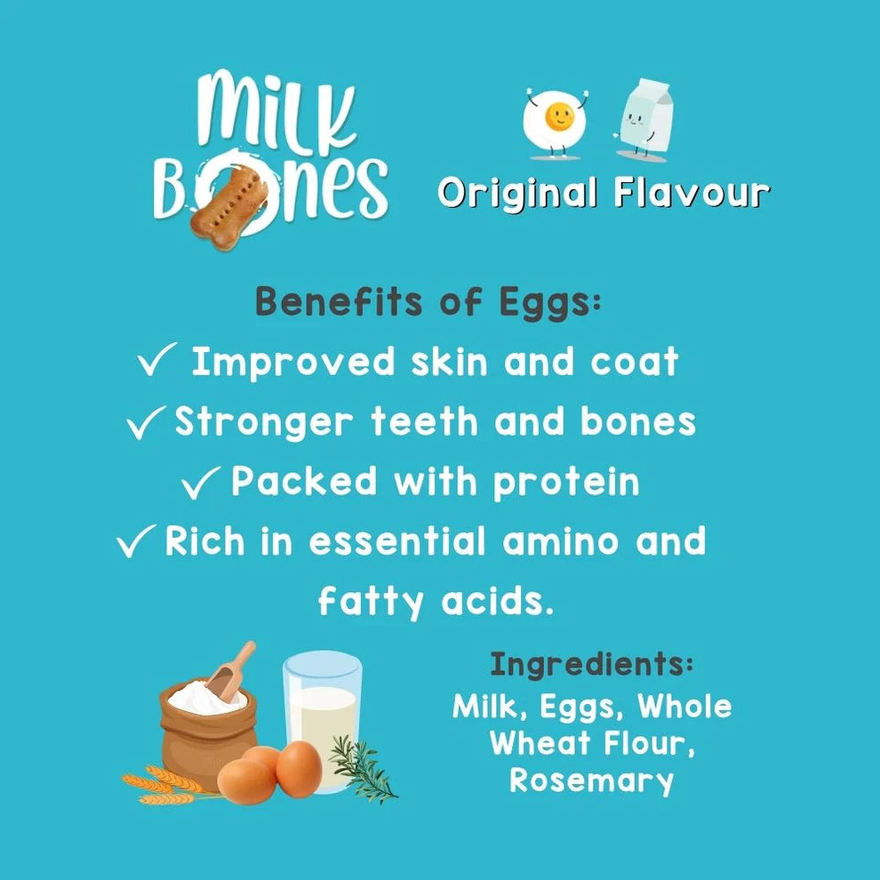 Clever Canine Milk Bones for Dogs Handcrafted Small Batch Cookies, Coconut & Turmeric Flavour - 200g