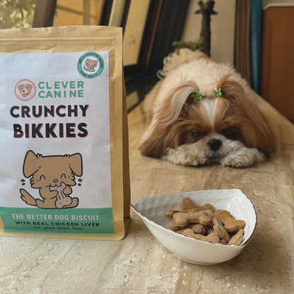 Clever Canine Crunchy Bikkies Wheat Free Handcrafted Small Batch Dog Biscuits - 200g