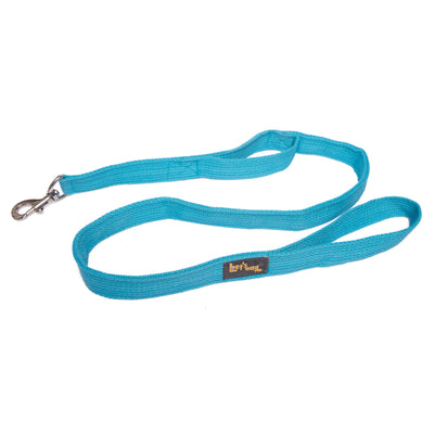 Double Handle Fabric Leash – Cobalt Blue