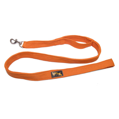 Double Handle Fabric Leash – Orange