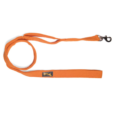 Double Handle Fabric Leash – Orange