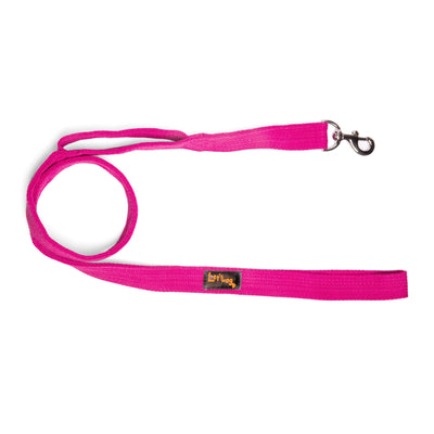 Double Handle Fabric Leash – Pink