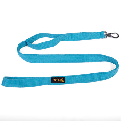 Double Handle Fabric Leash – Cobalt Blue