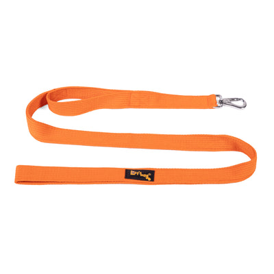 Double Handle Fabric Leash – Orange