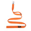 Double Handle Fabric Leash – Orange
