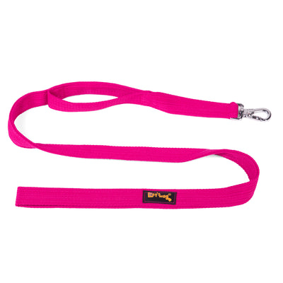 Double Handle Fabric Leash – Pink