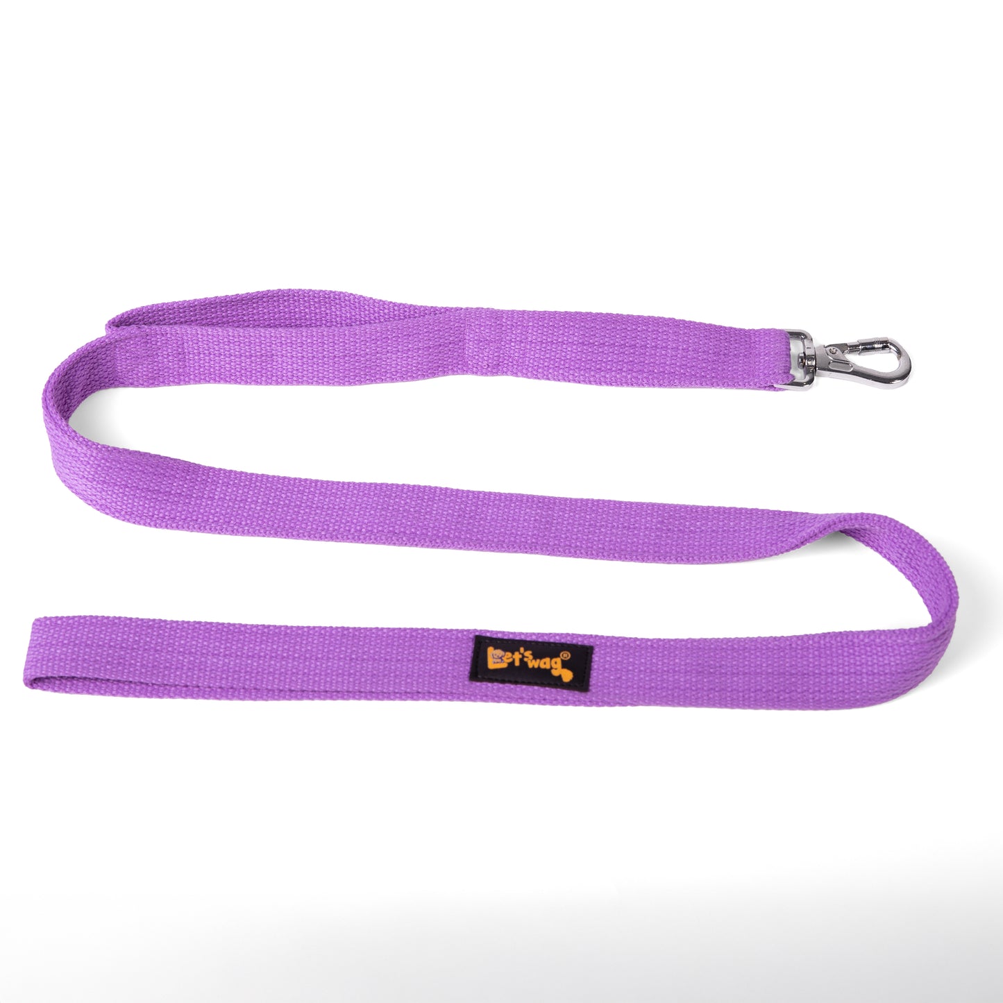 Double Handle Fabric Leash – Purple