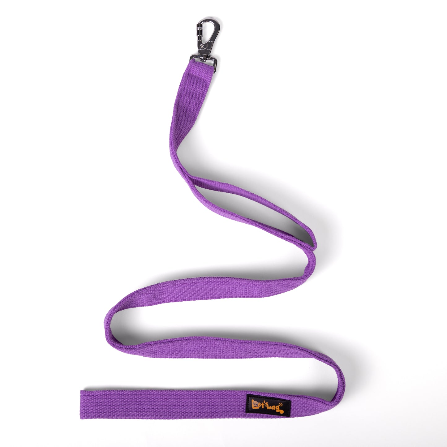 Double Handle Fabric Leash – Purple