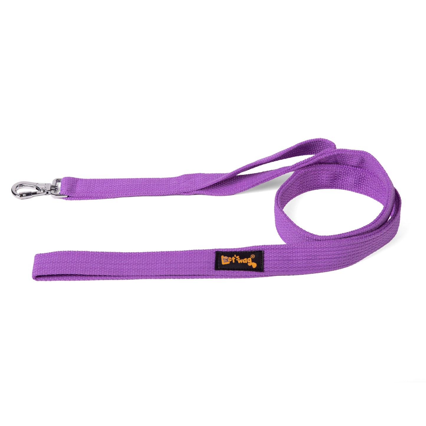 Double Handle Fabric Leash – Purple