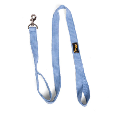 Double Handle Premium Fabric Leash – Sky Blue