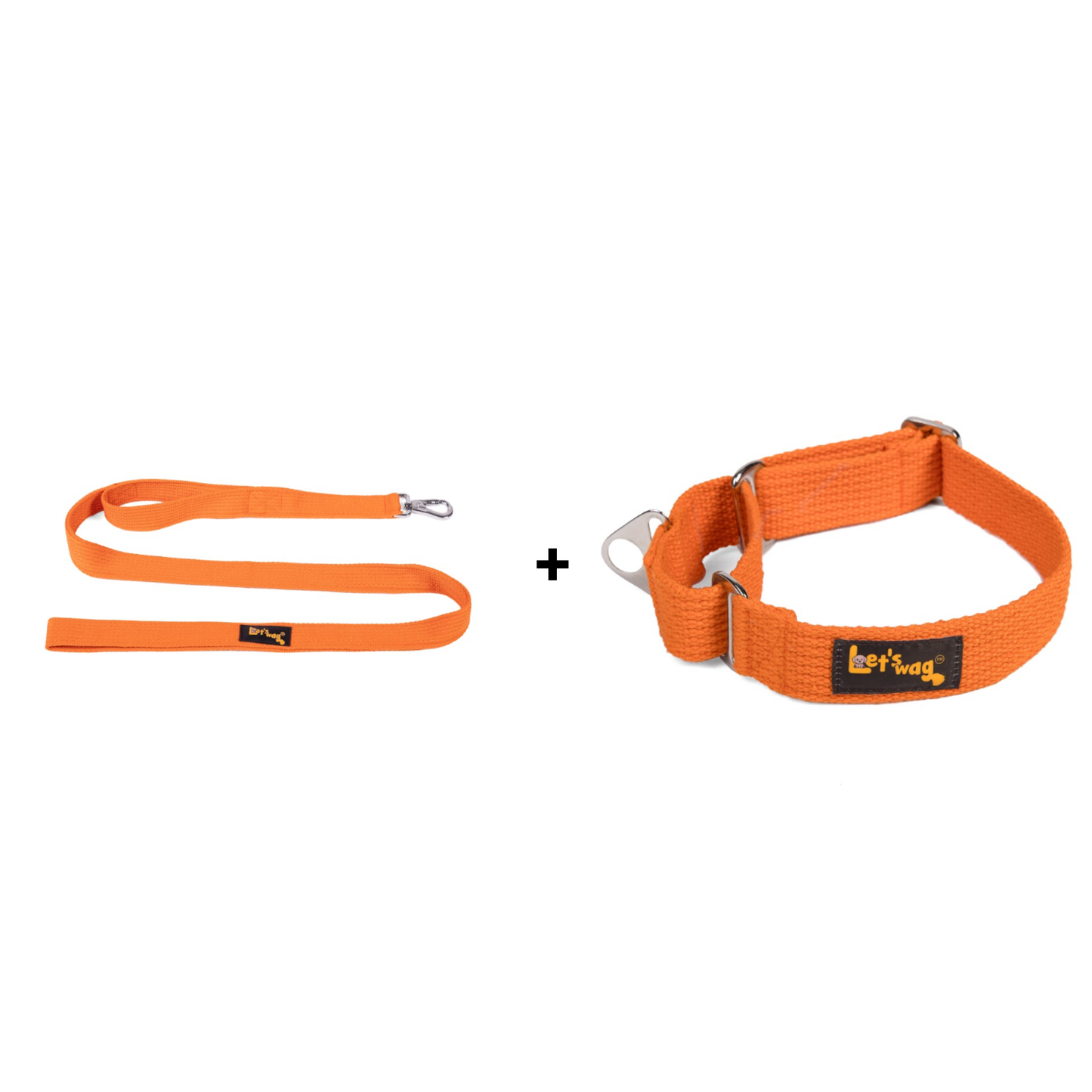 Double Handle Leash + Martingale Fabric Collar