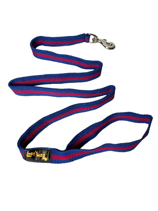 Premium Fabric Leash Blue & Pink